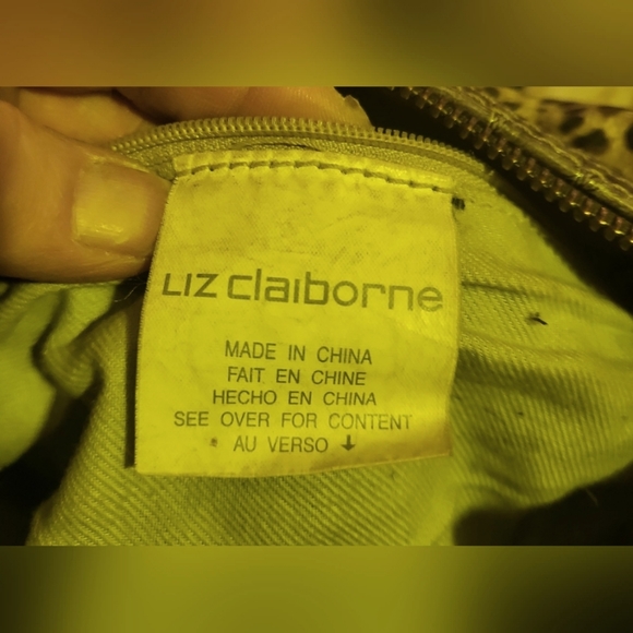 Liz Claiborne animal print satchel purse - Picture 5 of 10